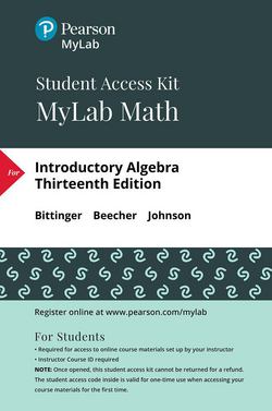 Mylab Math Access Code (24 Months) for Introductory Algebra|Marvin Bittinger