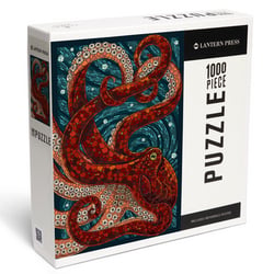 Octopus - Paper Mosaic - 1000 Piece Puzzle|Lantern Press