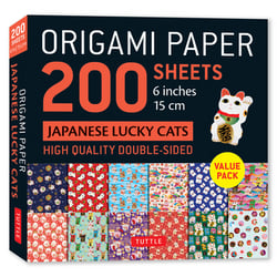 Origami Paper 200 Sheets Origami Lucky Cats 6 (15 CM)|Tuttle Studio