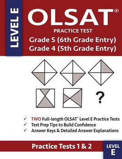 OLSAT Practice Test Grade 5 (6th Grade Entry) & Grade 4 (5th Grade Entry) - Level E -|Gifted &. Talented Olsat Test Prep Team