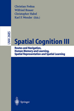 Spatial Cognition III|Christian Freksa