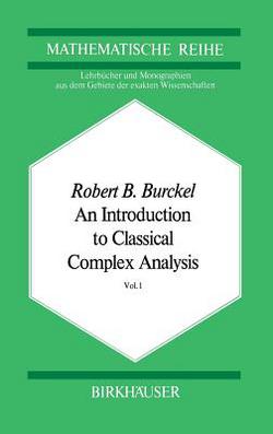 An Introduction to Classical Complex Analysis|R. B. Burckel