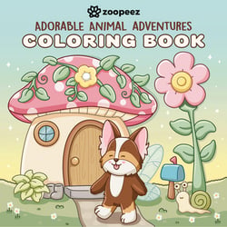 Adorable Animal Adventures Coloring Book|Zoopeez