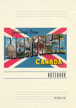 Vintage Lined Notebook Greetings from Montreal, Canada|Found Image Press