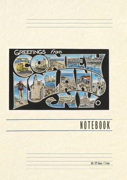 Vintage Lined Notebook Greetings from Coney Island, New York|Found Image Press