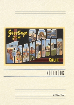Vintage Lined Notebook Greetings from San Francisco, California|Found Image Press