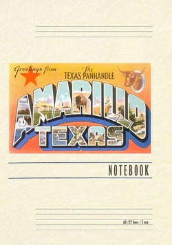 Vintage Lined Notebook Greetings from Amarillo, Texas|Found Image Press