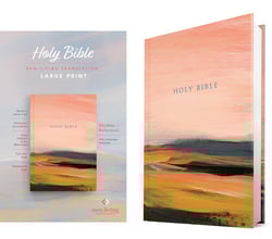 NLT Large Print Slimline Reference Bible (Hardcover, Pink Landscape, Red Letter)|New Living Translation
