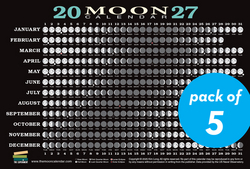 2027 Moon Calendar Card (5 Pack)|Kim Long