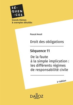 Droit des obligations. Séquence 11 - De la faute à la simple implication : régimes de responsabilité|Pascal Ancel