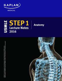 USMLE Step 1 Lecture Notes 2016: Anatomy