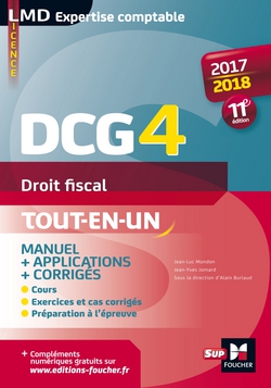 DCG 4 - Droit fiscal - Manuel et applications - 2017-2018 - 11e édition|Jean-Yves Jomard